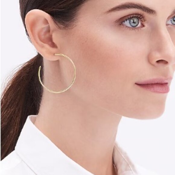 J.Crew Factory Simple Hoop Earrings - Picture 4 of 6